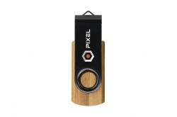 Clé USB en bambou torsadé brun noir